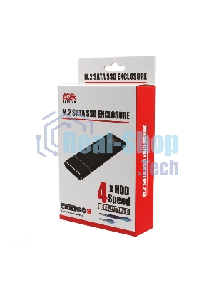 Внешний корпус AgeStar M.2 USB 3.0 NGFF (B-key) AgeStar 3UBNF5C алюминий, черный/серебристый