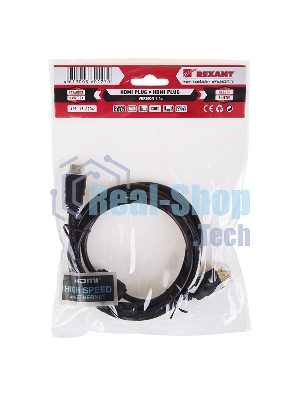 Кабель Rexant HDMI - HDMI 1.4, 2 метра Gold