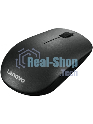 Мышь беспроводная Lenovo 400 черный, 1200 dpi, радиоканал, USB, кнопки - 3