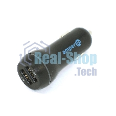 Автомобильное зарядное устройство AMPERIN CCB-2USB USB 1 DC 5V/2.1A USB 2 5V/1A Черный