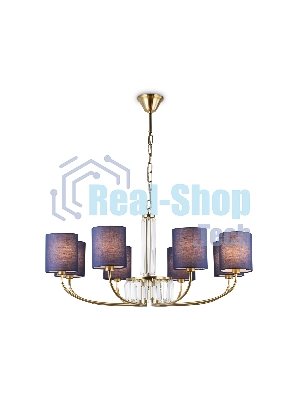 Люстра Ambrella light LH71273/8 BS/DB латунь/темно синий E14/8 max 40W D820*840