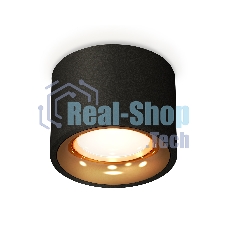 Светильник Ambrella Light XS7511024 SBK/PYG черный песок/золото желтое полированное MR16 GU5.3 (C7511, N7014)