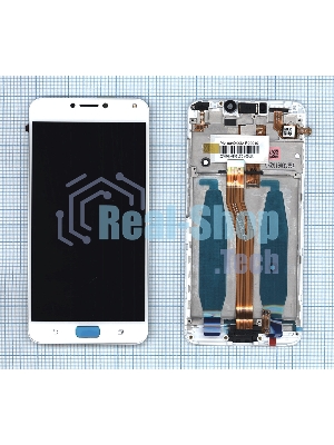 Дисплей для Asus ZenFone 4 Max ZC554KL белый с рамкой