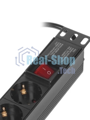 Блок розеток горизонтальный ExeGate ServerPro PDU-19H008 Al-5C135S-C14-SW, 19