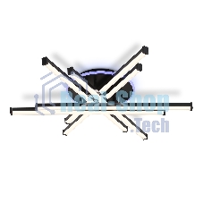 Потолочный светодиодный светильник Ambrella light FL6272 BK черный 76W 3000K-6400K+RGB 700*615*135 (ПДУ ИК)