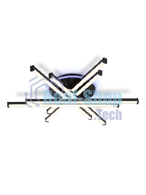Потолочный светодиодный светильник Ambrella light FL6272 BK черный 76W 3000K-6400K+RGB 700*615*135 (ПДУ ИК)