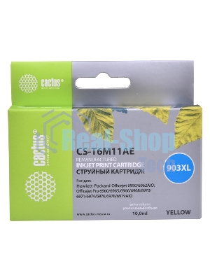 Картридж струйный Cactus CS-T6M11AE №903XL желтый (10 мл) для HP OJP 6950/6960/6970