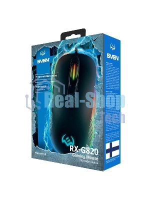 Мышь проводная SVEN RX-G820 черный, 4800 dpi, USB, кнопки - 6