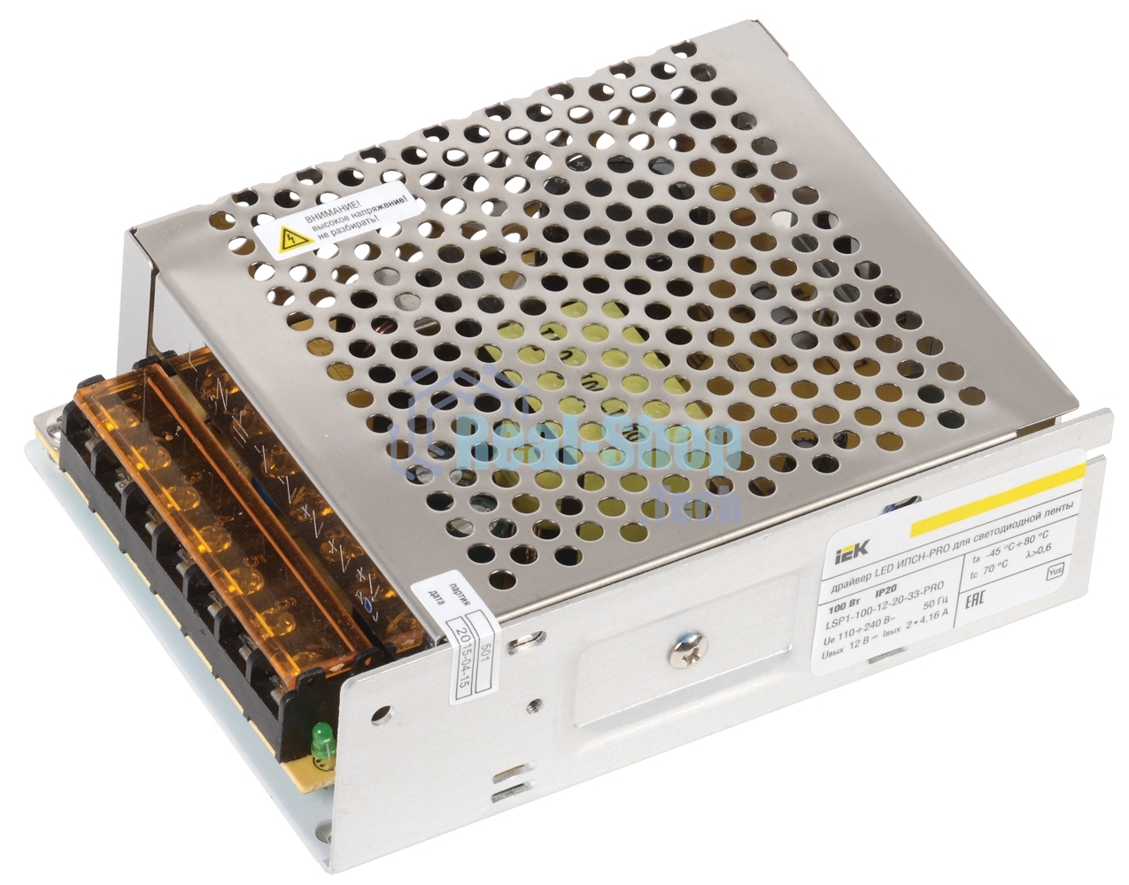 Драйвер LED ИПСН-PRO 150Вт 12 В блок - клеммы IP20 Iek LSP1-150-12-20-33-PRO
