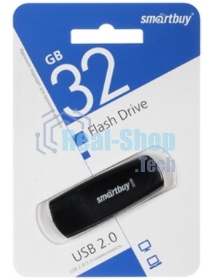 Флешка USB Smartbuy Scout Black (SB032Gb2SCK), 32Gb, USB 2.0, R/W 13/8, черный
