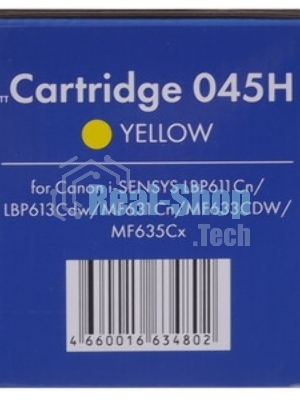 Картридж лазерный NVPrint совместимый NV-045H Yellow для Canon i-SENSYS LBP611Cn/LBP613Cdw/MF631Cn/MF633CDW/MF635Cx (2200k)