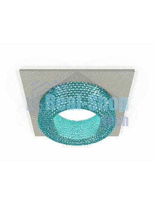 Комплект встраиваемого светильника Ambrella light XC7633023 SGR/BL серый песок/голубой MR16 GU5.3 (C7633, N7194)