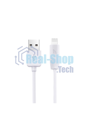Кабель USB 2.0 hoco X1, AM/Lightning, белый, 2м
