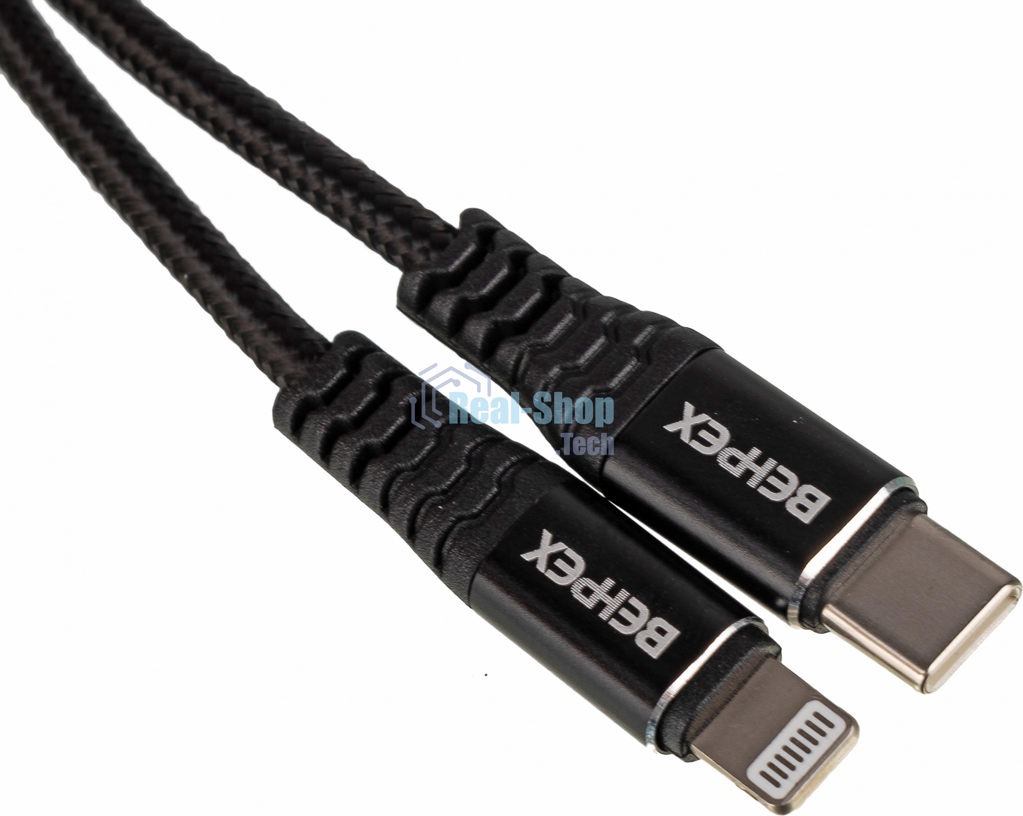 Кабель PD quick charge USB Type-C (m)-Lightning (m) 2м черный