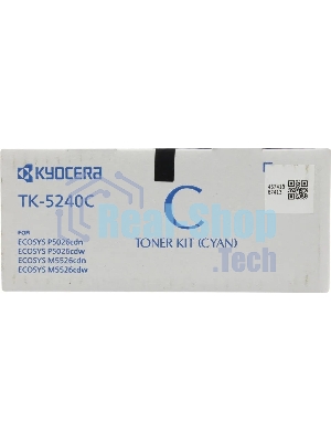 Картридж лазерный Kyocera TK-5240C (1T02R7CNL0) голубой для P5026cdn/cdw, M5526cdn/cdw 3000 стр.