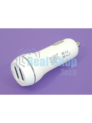 Автомобильное зарядное устройство AMPERIN CCW2USB USB 1 DC 5V/2.1A USB 2 5V/1A белый