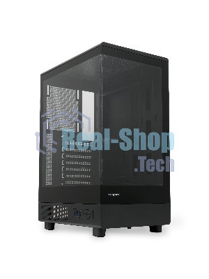 Компьютерный корпус без блока питания HSPD F510, Panoramic Mid Tower, черный, TG, 0.5 SPCC, no fans ATX, mATX, mITX 180/280/160мм 1x2.5