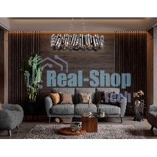 Светильник Ambrella light LH31205/12 SN/SM сатин никель/дымчатый E14*12 max 40W 1000*340*270
