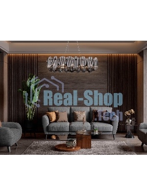 Светильник Ambrella light LH31205/12 SN/SM сатин никель/дымчатый E14*12 max 40W 1000*340*270