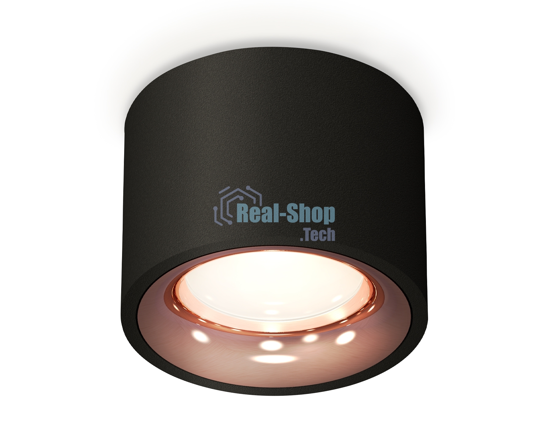 Светильник Ambrella Light XS7511025 SBK/PPG черный песок/золото розовое полированное MR16 GU5.3 (C7511, N7015)