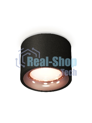 Светильник Ambrella Light XS7511025 SBK/PPG черный песок/золото розовое полированное MR16 GU5.3 (C7511, N7015)