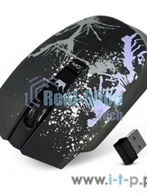 Мышь беспроводная Crown CMM-930W черный, 1600 dpi, радиоканал, USB, кнопки - 4