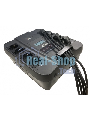 Источник бесперебойного питания Powercom Back-UPS SPIDER, Line-Interactive, LCD, AVR, 1100VA/605W, Schuko, USB, черный (1452054)