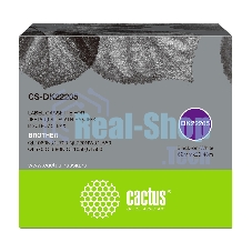 Картридж ленточный Cactus CS-DK22205 62мм, черный шрифт, белый фон, 30.48м для Brother P-touch QL-500, QL-550, QL-700, QL-800