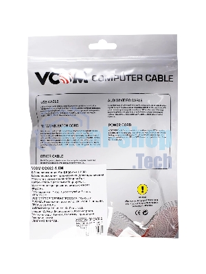 Кабель-переходник Mini DisplayPort M -> DisplayPort M 4K*60 Hz 1,8 м VCOM CG682-1.8M