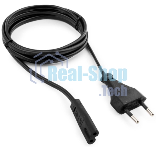 Кабель питания Cablexpert PC-184/2-1.5M черный (1.5м, CEE 7/16-C7, 2х0.5мм2, 2.5А) (PC-184/2-1.5M)