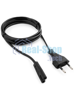 Кабель питания Cablexpert PC-184/2-1.5M черный (1.5м, CEE 7/16-C7, 2х0.5мм2, 2.5А) (PC-184/2-1.5M)