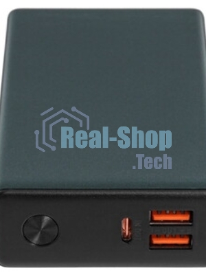 Портативный аккумулятор OLMIO QX-20, 20000mAh, 22.5W, QuickCharge3.0/PowerDelivery, LCD, графитовый