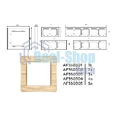 Рамка ALFA Platos (Шампань Металл шлифованный) 3-ая AF550303