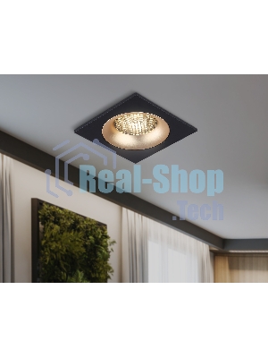 Светильник встраиваемый Ambrella light TN102730 BK/GD черный/золото GU5.3 92*92*23