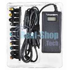 Блок питания Ippon D65U автоматический 65W 15V-19.5V 8-connectors 1.5A 1xUSB 2.1A от бытовой электросети LСD индикатор