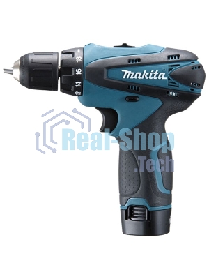 Дрель-шуруповерт Makita DF330DWE, 10,8 В, 1,3 Ач, 24 Нм, щеточный