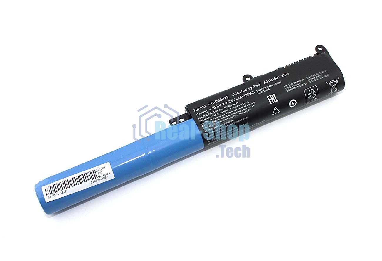 Аккумуляторная батарея для ноутбука Asus X541UA (X541-3S1P) 10.8V 2600mAh OEM черный