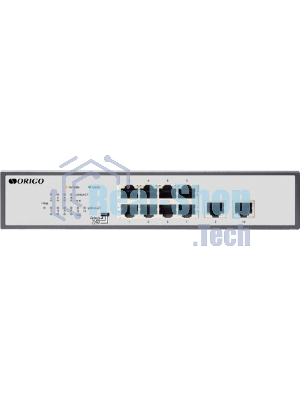 Коммутатор неуправляемый PoE ORIGO Unmanaged Switch 8x1000Base-T PoE, 2x1000Base-T, PoE Budget 120W, Long-range PoE up to 250m, 19