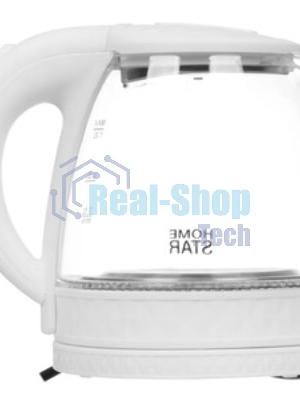Чайник электрический Homestar HS-1053 1,2 л,стекло/пластик, белый (106464)