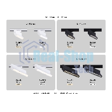 Трековый однофазный светодиодный светильник Ambrella light GL6817 BK черный LED 12W 3000K 24° 230*22*87