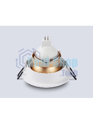 Встраиваемый точечный светильник Ambrella light TN102823 WH/GD белый/золото GU5.3 D92*50