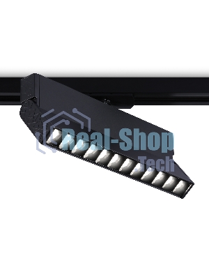 Трековый однофазный светодиодный светильник Ambrella light GL6819 BK черный LED 12W 4200K 24° 230*22*87