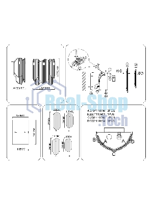 Светильник Ambrella light LH31207/2 SN/SM сатин никель/дымчатый E14*2 max 40W 220*150*270
