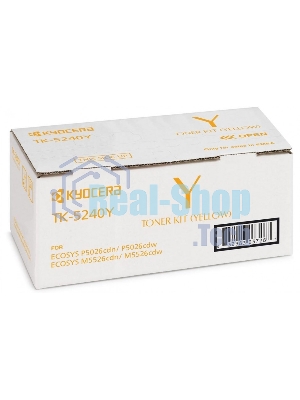 Картридж лазерный Kyocera TK-5240Y (1T02R7ANL0) желтый для P5026cdn/cdw, M5526cdn/cdw 3000 стр.