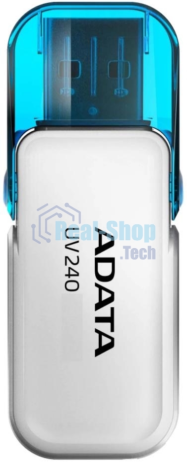 Флешка USB ADATA UV240 (AUV240-64G-RWH), 64Gb, USB 2.0, R/W 15/5, белый/синий