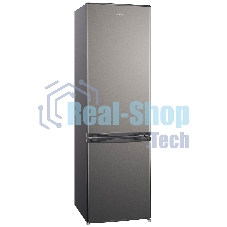 Холодильник Evelux FS 2220 X серый двухкамерный 188/64л морозилка снизу