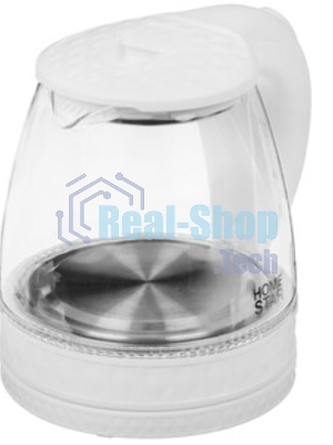 Чайник электрический Homestar HS-1053 1,2 л,стекло/пластик, белый (106464)