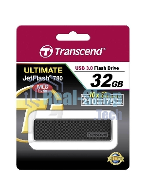 Флешка USB Transcend JetFlash 780 (TS32GJF780), 32Gb, USB 3.0, R/W 210/75, черный/серебристый