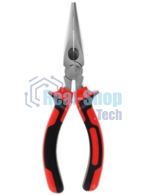 Длинногубцы Matrix NICKEL 17164 160 мм, прямые никелированные, двухкомпонентные рукоятки
