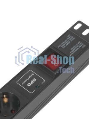 Блок розеток горизонтальный ExeGate ServerPro PDU-19H607 Al-6S-C14-SW-SPD1, 19